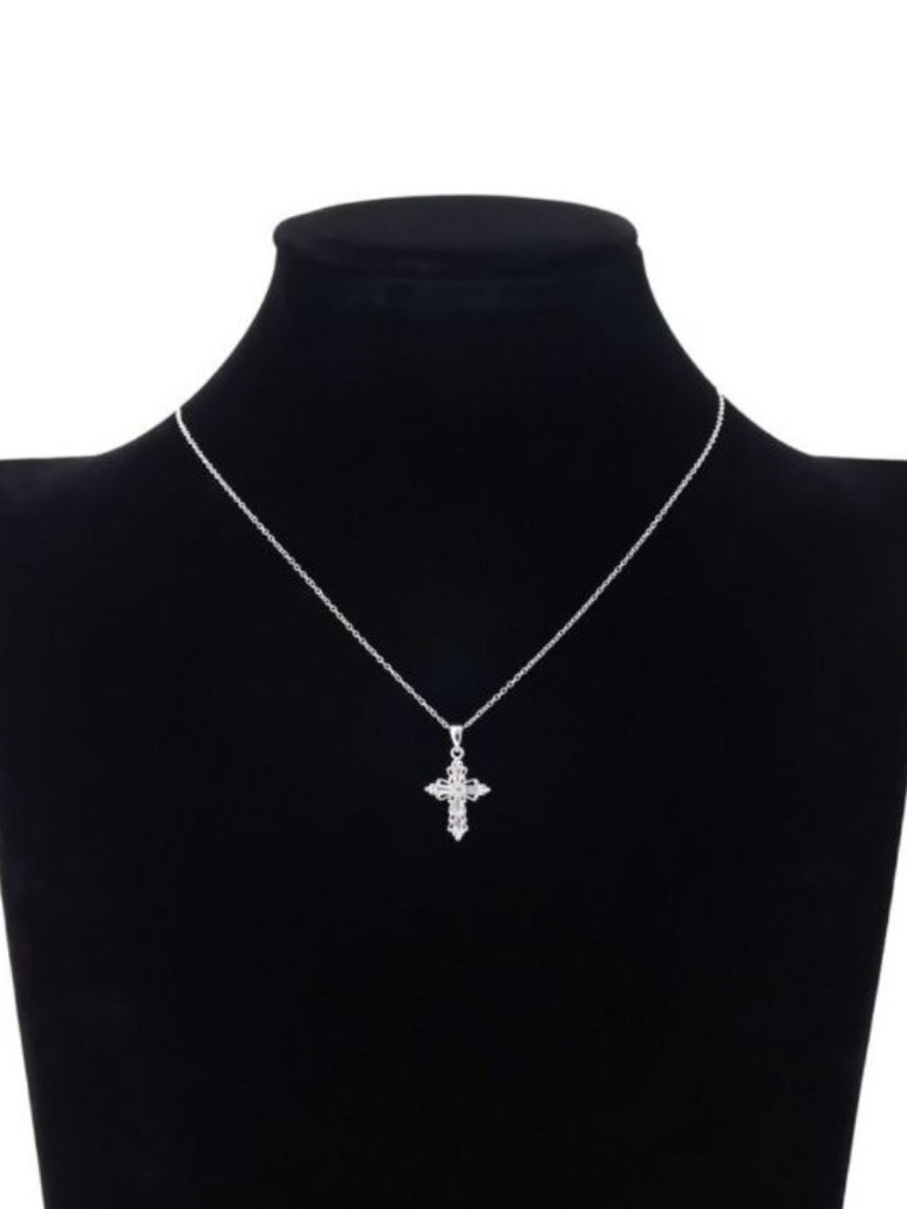 Unwritten Cubic Zirconia Cross Pendant Necklace